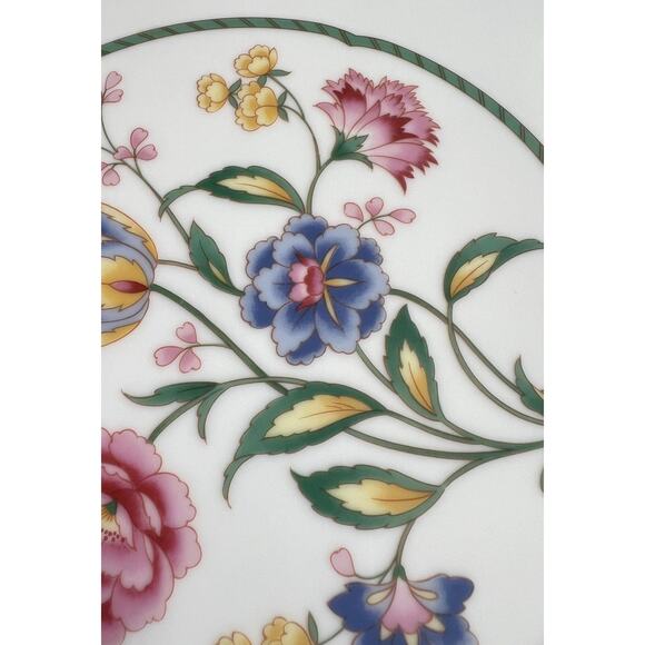 VTG Coffee Table Tray Large Floral Ceramic Serving Dish Kitchen Island Platter - Picture 2 of 6